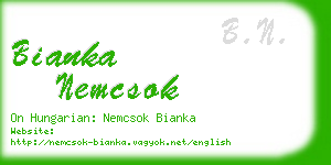 bianka nemcsok business card